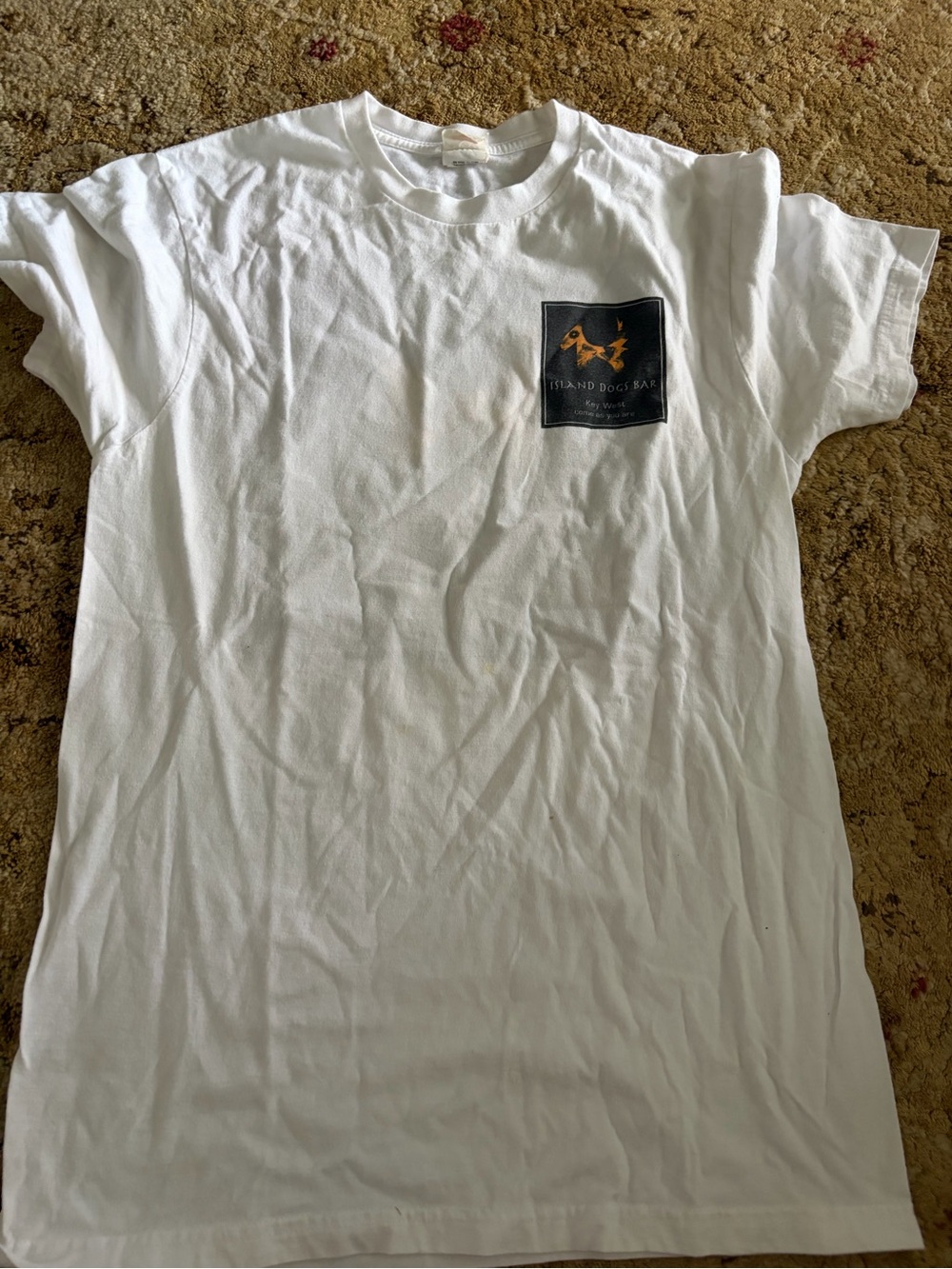 Vintage Key West Island Dogs Bar White Short-Sleeve Logo T-Shirt like new small